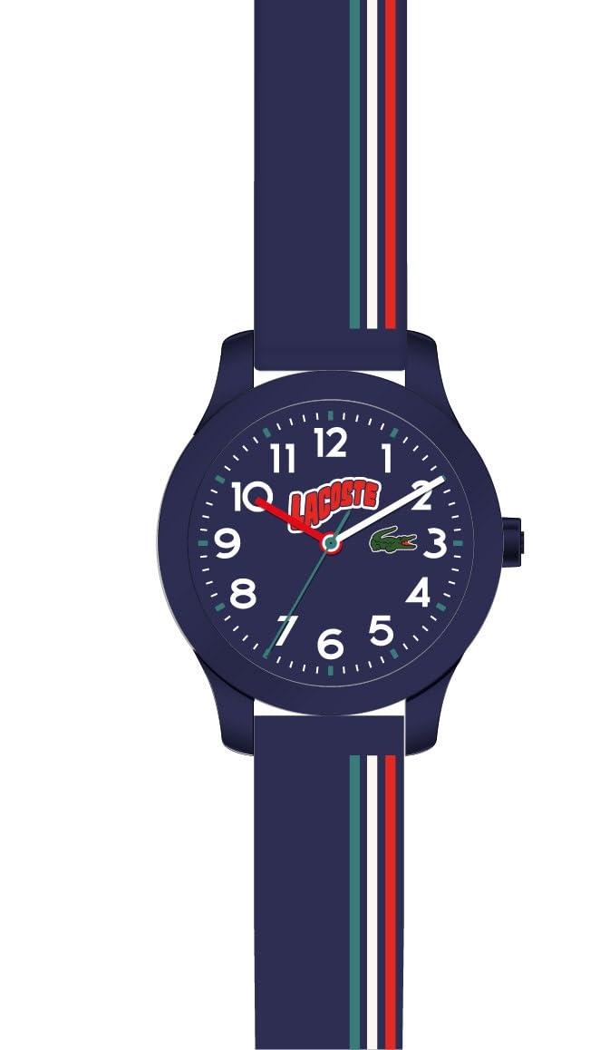 Lacoste Montre à Mouvement à Quartz Trois Aiguilles pour Enfants Collection LACOSTE.12.12 Kids avec Bracelet en Silicone