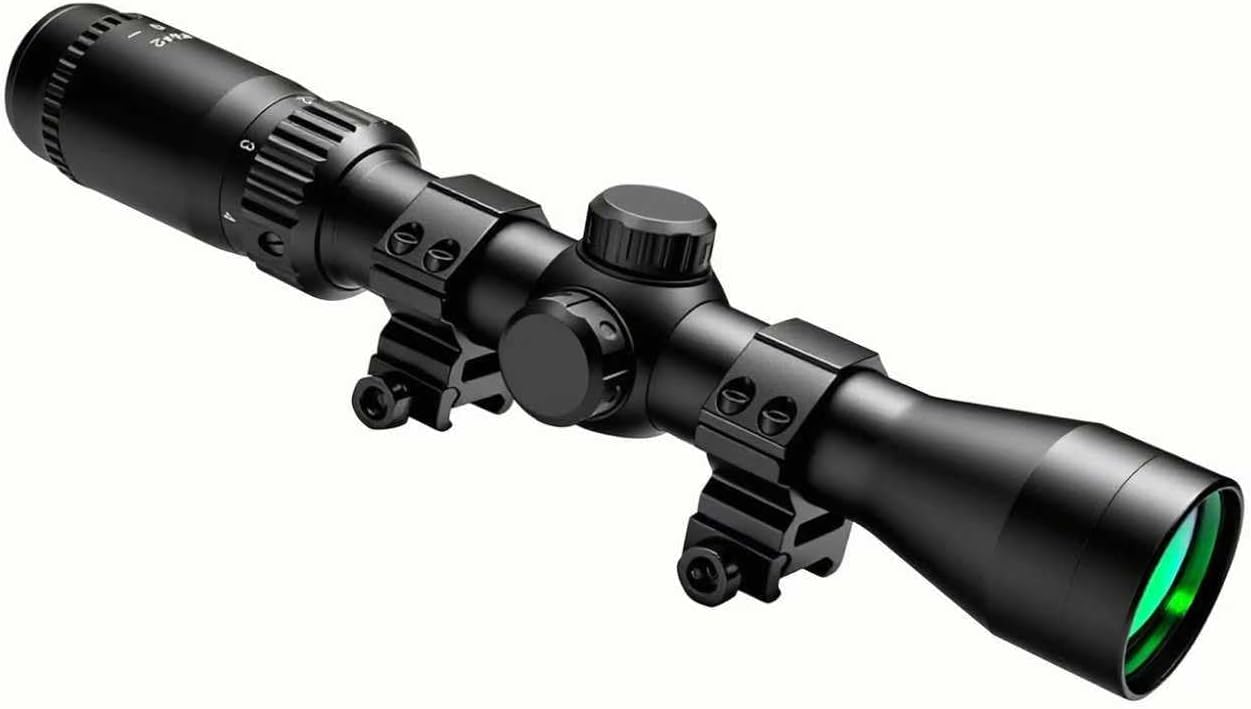 2-7X42 Rifle Scope Long Eye Relief Scout Scope w/Weaver Scope Rings 30mm Tube Diameter Fits Mosin 1891/30 M39 M44