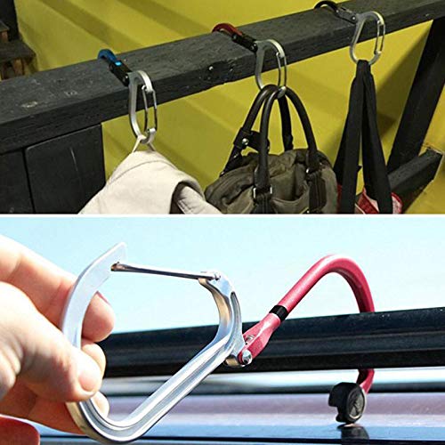 Abbraccia Fivela mosquetão feita de liga de alumínio com ganchos girando 360 graus – Preto