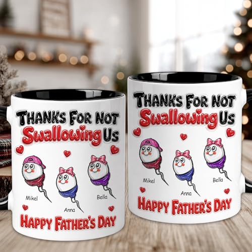 Taza personalizada para papá con nombres de hijos miniatura 4
