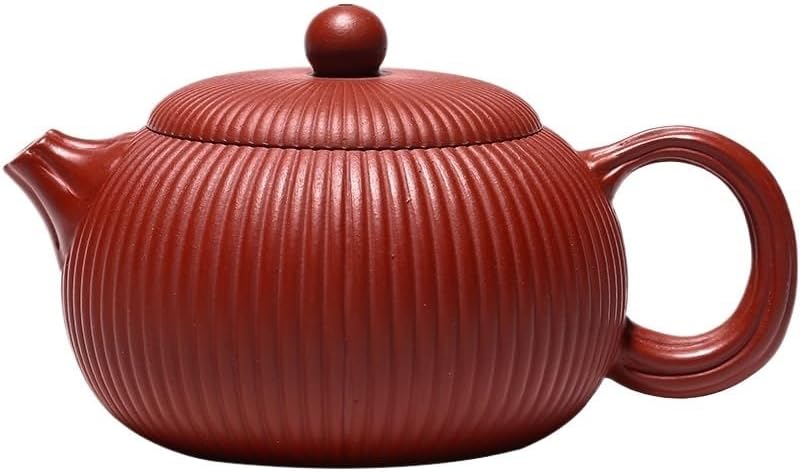 Ceramic Pot Classic Purple Sand Striped Teapot Handmade Retro Teapot Tea Chinese Teapot Coffee Pot 160ml Tea Pot