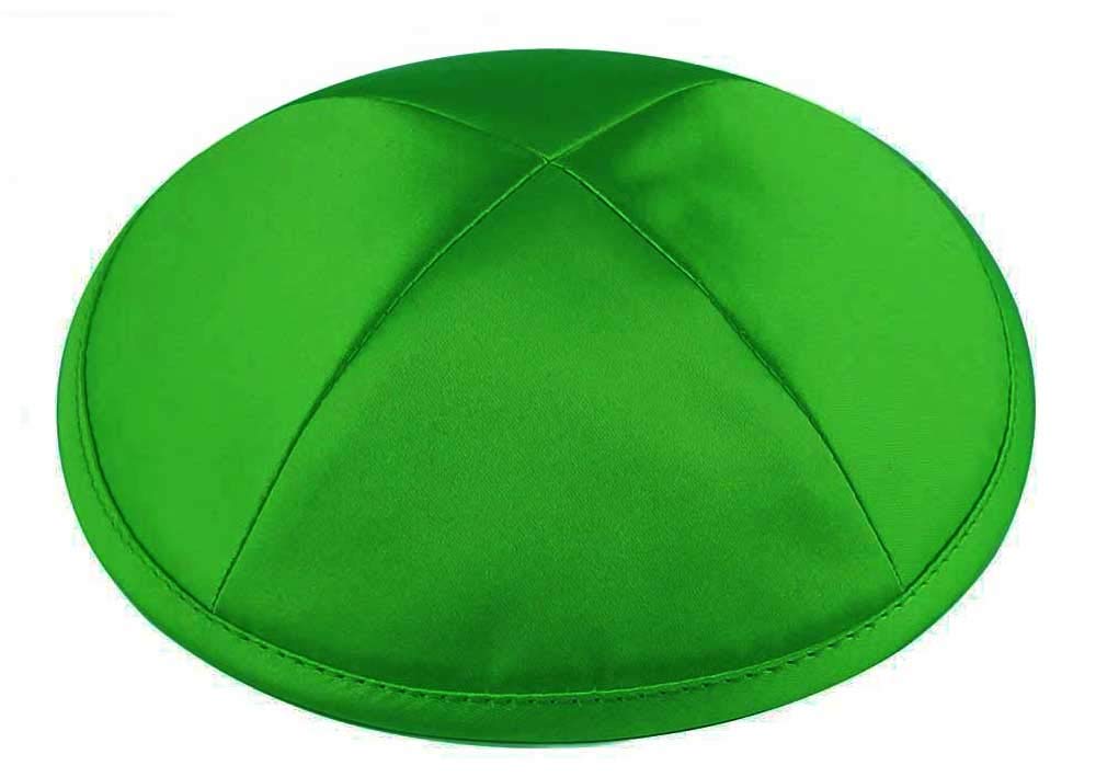 Zion Judaica Deluxe Satin Kippah Yarmulkes for Kids Teens &amp; Adults Skullcaps 6.25" Multi-Color Options 4 Panel Design