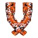 Bucwild Sports Compression Arm Sleeves (Pair) Youth & Adult Sizes Football, Baseball, Basketball, Cycling, Tennis Orange Camo Youth Medium YM