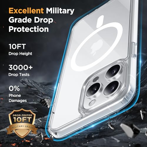 Image of Miracase Magnetic for iPhone 12 /12 Pro Case (Compatible with MagSafe) Military-Grade Protection, Shockproof, Anti-Fingerprint Translucent Matte Phone Cover for iPhone 12 /12 Pro Case 6.1 inch, Clear
