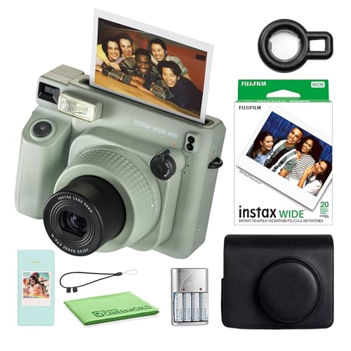 Image of Fujifilm Instax Wide 400 Instant Film Camera Bundle with Fuji Instax-Wide Instant Film (20 Sheets) + Carrying Case + Photo Album + More