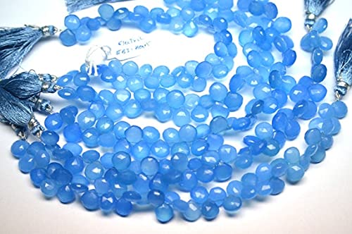 Perles calcédoine cœur bleu pour créer des bijoux chargés d'émotion unique