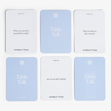 Intelligent Change Get Closer: Table Talk Conversation Cards Dinner Party Conversation Starter Fun Talking Card Game for Friends Family Couples Ice Breaker Games 52 Question Cards