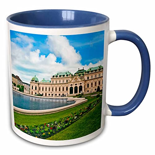 3dRose Schloss Schonbrunn Palace, Vienna, Wein 15oz Two-Tone Blue Mug