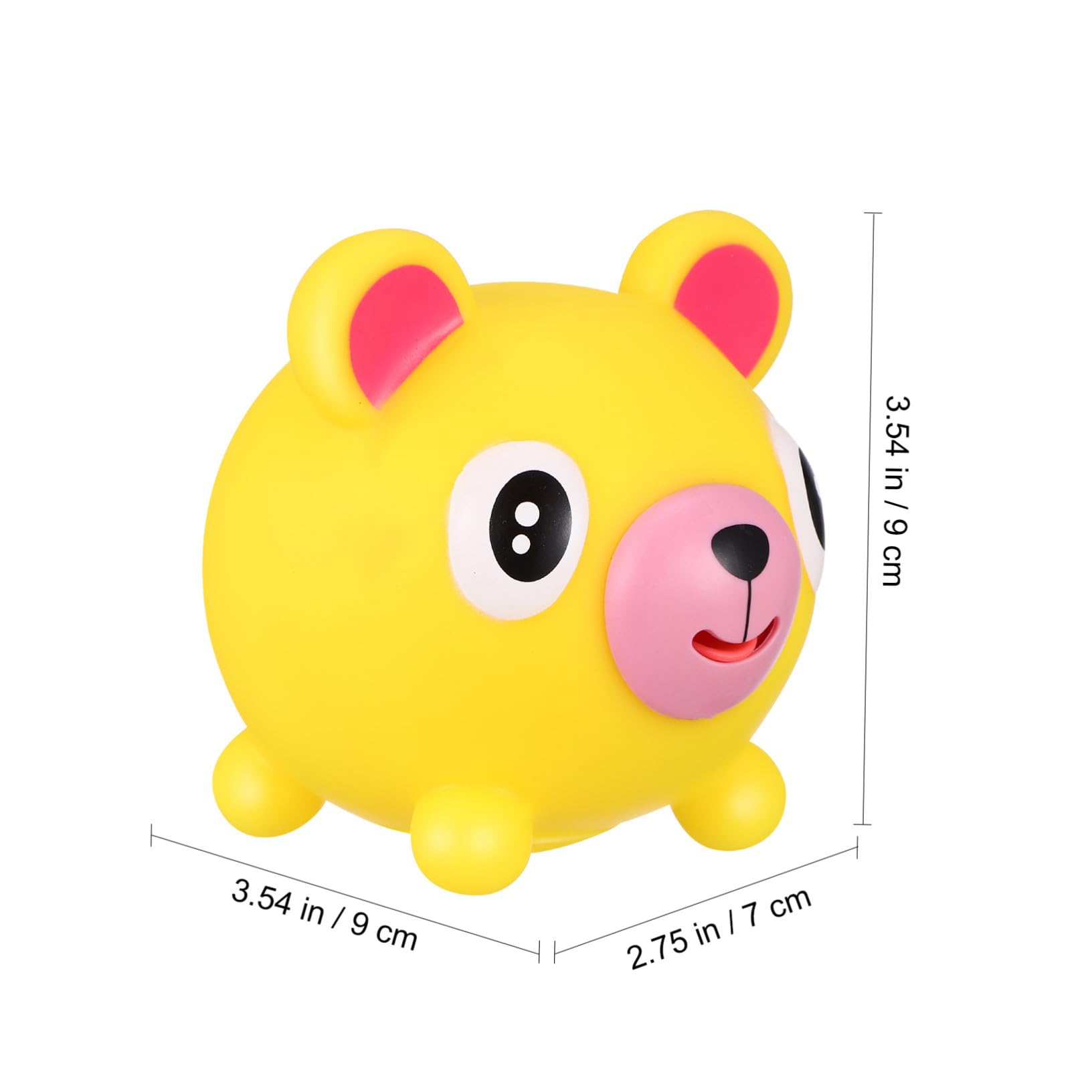 FRCOLOR Jouets à Presser Souples Anti-Stress en PVC, 5 Pièces, Cochon et Ours, Détente en Classe, Présents d'anniversaire