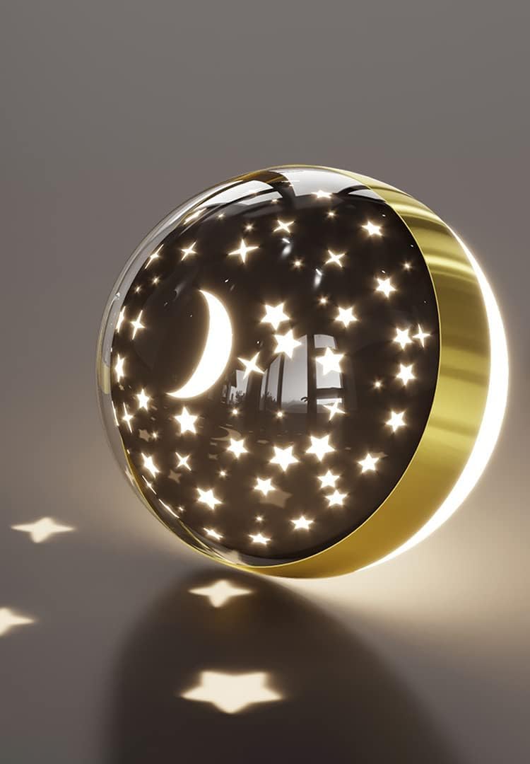 KZT Lampa ścienna LED do pokoju dziecięcego, z przełącznikiem dotykowym, ściemniana, lampka nocna, gwiaździste niebo, astronauta, lampka nocna, nowoczesna lampka do czytania dla dzieci, 30 W, białe