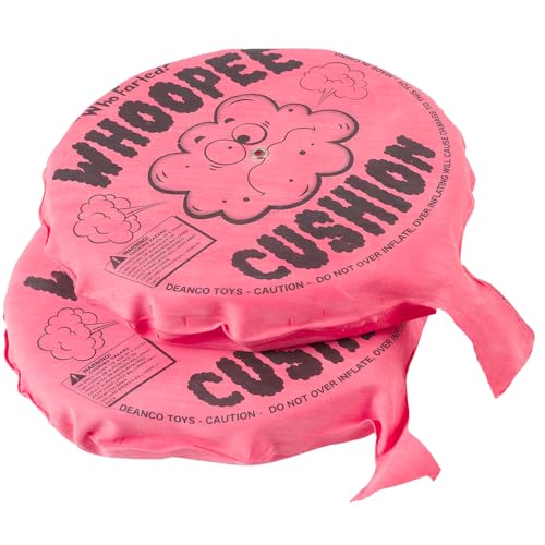 Whoopie Cushion 3 Pack – Three 7 inch Self-Inflating Whoopee Cusions Premium Rubber for Louder Fart Sound, Gag Gifts for Kids and Adults, April Fools Pranks