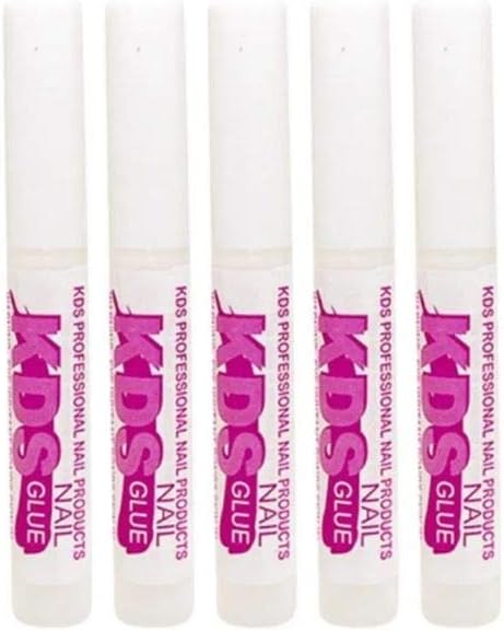 5 pcs KDS Nail Tip Glue - Adhesive Super Bond For Acrylic Nails Tips - 0.07 oz for each glue