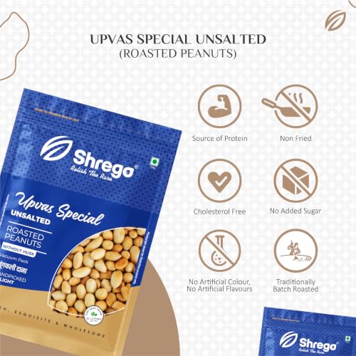 Image of SHREGO Upvas Special Roasted Peanut Unsalted, Healthy Snack, Vacuum Packed (360 Gm)