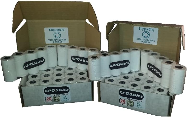 Brand Rolls to Ingenico Move 5000 Move5000 Move/5000 Credit Card Terminal - 40 Rolls (for Compact Versions)