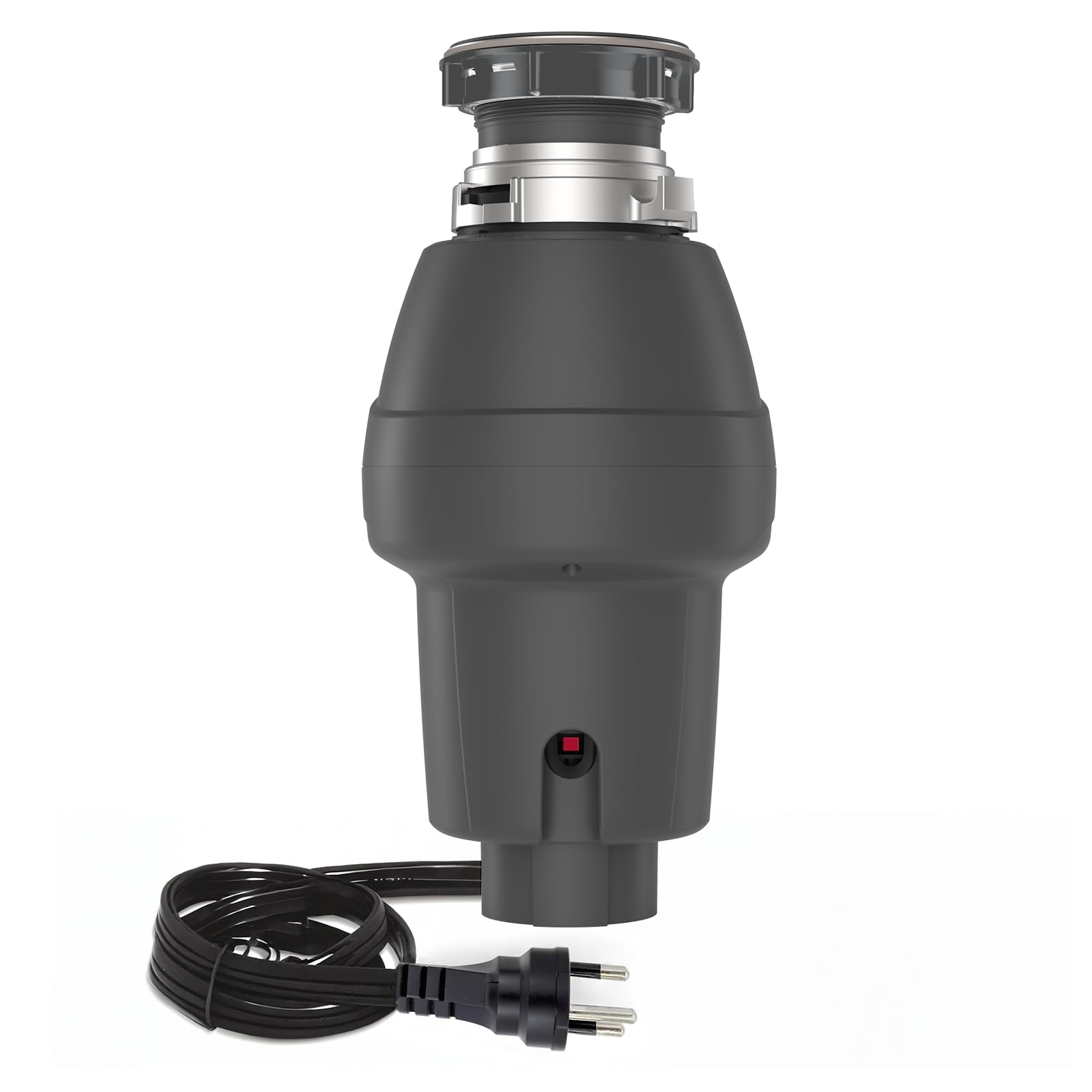 GarveeTech Triturador de basura de 1/2 HP, triturador de residuos de alimentos de alimentación continua con interruptor de aire y sello de brida, triturador de basura de acero inoxidable, triturador