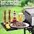MELLCOM 3 Burner 30000 BTU Outdoor Gas Griddle with Lid (Side Shelf), Portable Flat Top Griddle 28 Inch Heavy- Duty Cast lron Grill, Bottle Rack & Grease Pan for Camping, Picnic, Patio
