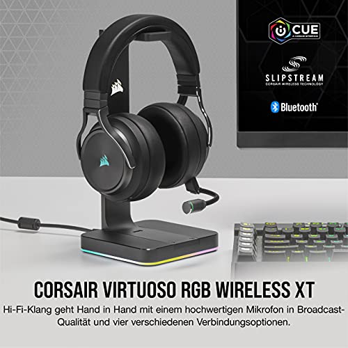 Corsair VIRTUOSO RGB WIRELESS XT Hi-Fi-Gaming-Headset mit Räumlichem Klang (Gleichzeitige Dual-Wireless-Verbindungen, PC, Mac, PS5, Switch, Mobile & Verkabelt Xbox Series X|S Kompatibilität) Schiefer - Image 3