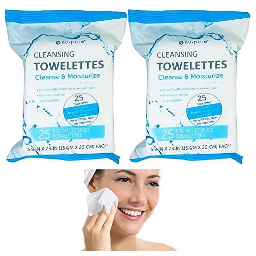 50ct Nu-pore Cleansing Towelette Moisturize Cleanse Makeup Make Up Remover Wipes