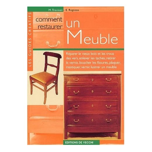 Comment restaurer un meuble : Réparer le vieux bois et les trous de vers, enlever les tâches, retirer le vernis, boucher les fissures, plaquer, mastiquer, vernir, lustrer un meuble