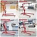 2-Ton Folding Engine Hoist Cherry Picker 4400 Lb Capacity Hydraulic Shop Crane with Telescoping Boom 6 Caster Wheels for Automotive Repair Garage Use Includes Hitch and Storage Stand Orange