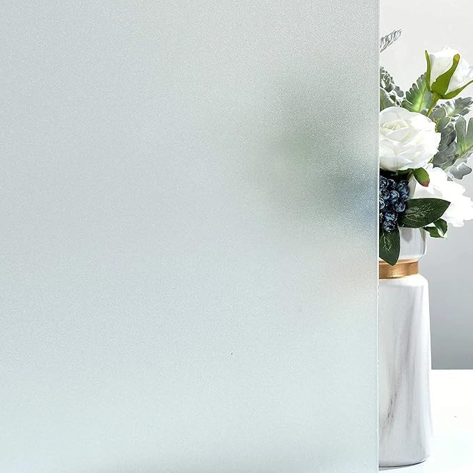 Image of Window Sticker - Privacy Blur Effect Decorative 2 Way Privacy Cover Glass Film | Self Static Cling /UV Sun-Control Window Decals Glass Sticker Frosted PVC Sheet || (31 x 200 Cm, 6.67 ft)