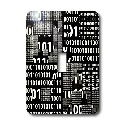 Code Ordinateur 1 et 0 plaque de decoration pour cache interrupteur 3dRose lsp_174269_1
