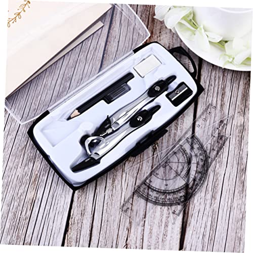 Hemoton 10 1 T Kits De Bússola De Metal Kit De Engenharia Régua Bússola Transferidor Conjunto De Geo