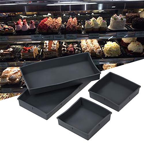 KKmoon 2 unidades retangulares + 2 unidades quadradas de silicone para bolo de pão tabuleiros para f