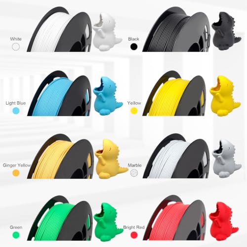 Image of 1.75mm Matte PLA Filament 8 Colors 250g 8 Pack, Low Warping Smooth Print 3D Printer Filament for Most FDM Printers