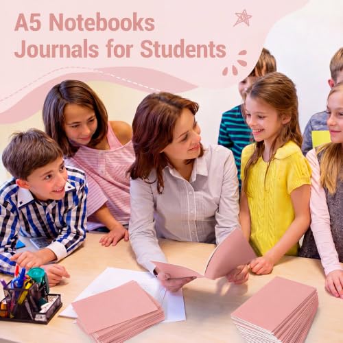 Image of Mimorou 100 Pcs A5 Journals Notebooks Bulk,Flesh Pink,Lined
