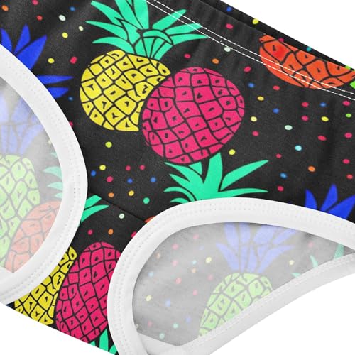 Girls Underwear Toddler 2t Cotton Little Girl Panties Fun Briefs Girls Undies Pineapples Dot4