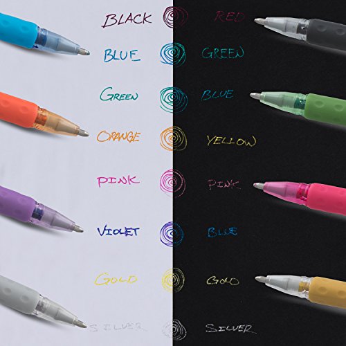 Pentel Arts Sparkle Pop Metallic Gel Pen, 1.0Mm Bold Line, Gold & Silver Ink, Pack Of 2 (K91Pabpxz) #TOP4