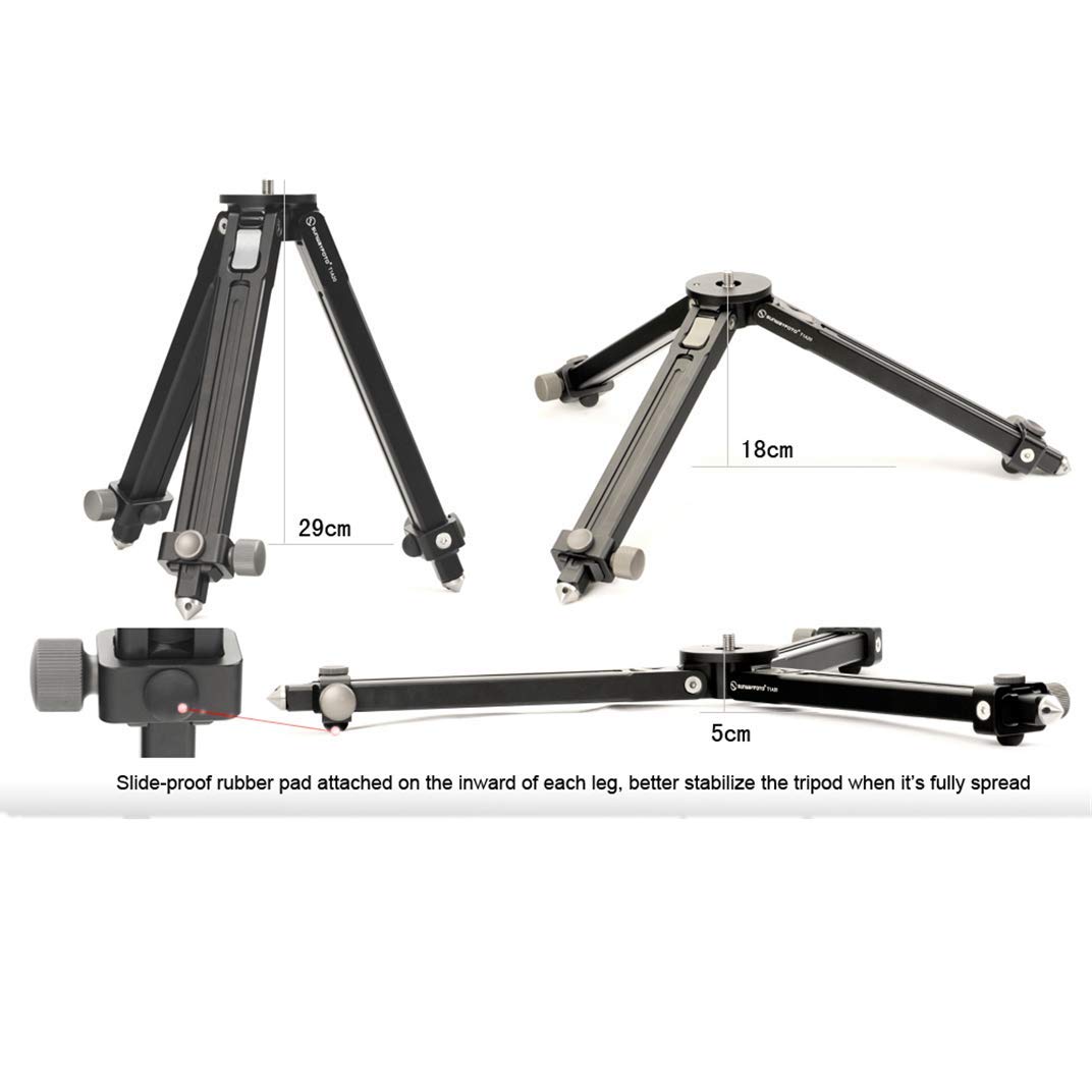 SUNWAYFOTO T1A20 Regulowany statyw ze stopu aluminium 3/8 cala śruba statyw do DLSR