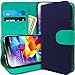 Galaxy S5 Case, Caseology [Leather Wallet Series] Inner Credit Card Pocket [Navy Blue] [Horizontal Stand] for Samsung Galaxy S5 - Navy Blue