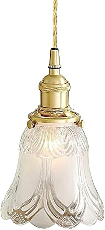 Amazon Co Jp 億兆堂 ペンダントライト おしゃれ ガラス 天井照明 Led 照明器具 昭和 ヴィンテージ アンティーク レトロ シンプル かわいい 真鍮 キッチン 寝室 食卓 玄関 階段 トイレ リビング ベッドルーム ダイニング タイプ1 引掛シーリング式 ホーム キッチン