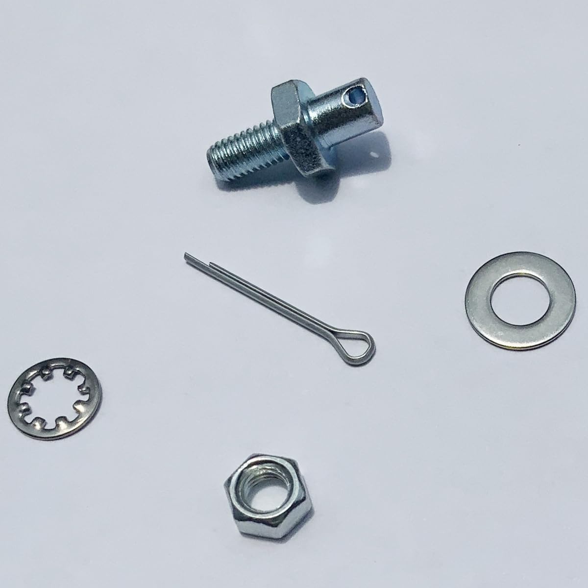 1Set Throttle Cable Kit #8009 for 1977-later Chevrolet, Throttle Cable Adapter Stud Kit, Throttle Cable Ends Compatible with 1977-later Chevrolet Includes Nut, Cotter Pin and Washers