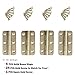 Keenkee 4 PCS Brushed Solid Brass Butt Hinges 2 Inch for Cabinet Doors, Trunks, Wood, Chest Lid, Crafts, Jewelry Box and Small Wooden Boxes, Furnitures, Round Corner Mortise Brass Hinge with Screws