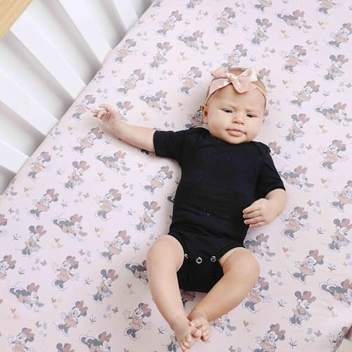 Image of Premium Fitted Knit Crib Sheet /Toddler Sheet Minnie Mouse by Copper Pearl