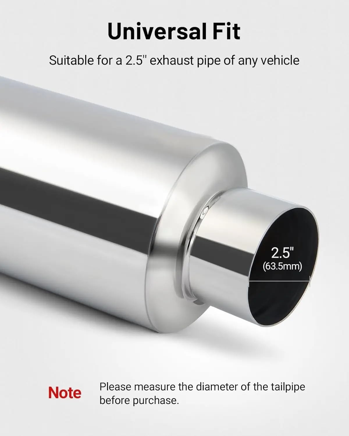 Car Silencer Tłumik wydechowy Rezonator rury samochodowej spiralny Głęboki dźwięk 13,8" Długość Stal Resonato Tłumik Samochodowy(2.5 inch Outlet)