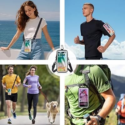 Phone Holder for Running Armband,Small Crossbody Bags for Women Men Kids,3 in 1 Phone Sports Armband Sleeve+Slim Fanny Pack Waist Bag Fit iPhone,Hiking,Walking,Workout,Exercise,Gym,Runners