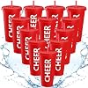 Layhit 24-Pack Cheer Team Tumblers - 24 Oz Reusable Cups With Lids & Straws - View #9