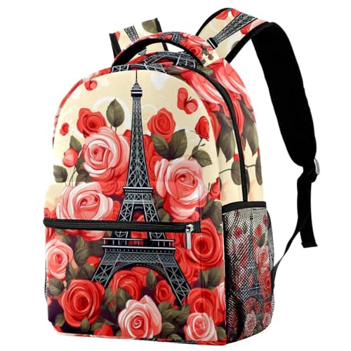 Sac à dos de voyage Tour Eiffel et cartable scolaire mixte avec porte-gourde