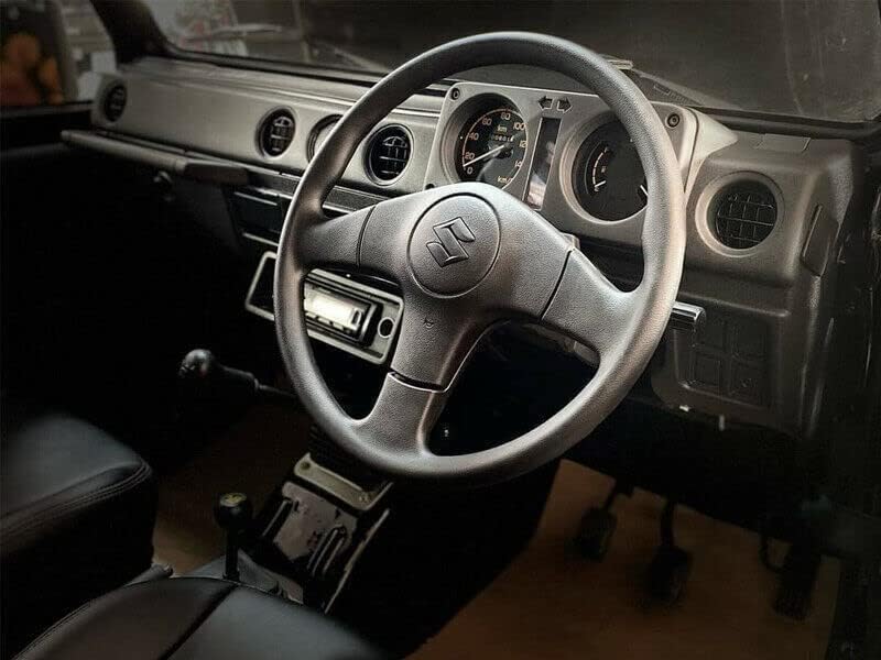 Maruti Gypsy Steering Wheel Black Colour With Horn Button Compatible for Maruti Gypsy-image-2