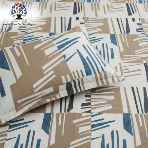 Image of Dream Living Premium Soft Double Bedsheet with 2 Pillow Covers | 130 GSM | 220x250 Cm | White