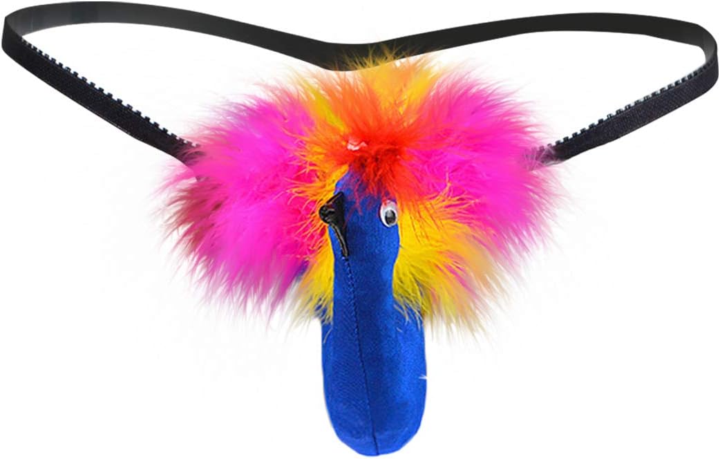 Aiung Men's Novelty Thongs Funny T-Back G-String Pouch Thong Underwear Gag Gifts