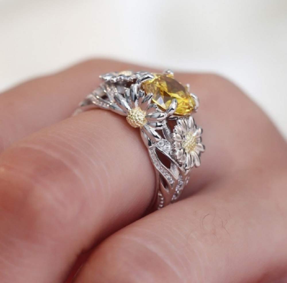 Amazon.com: Lzz Fashion Lady 925 Sterling Silver Ring 3.5ct