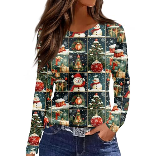 Christmas Sweater Couple Lustig Anlässe Lang Mode Elegante Top...