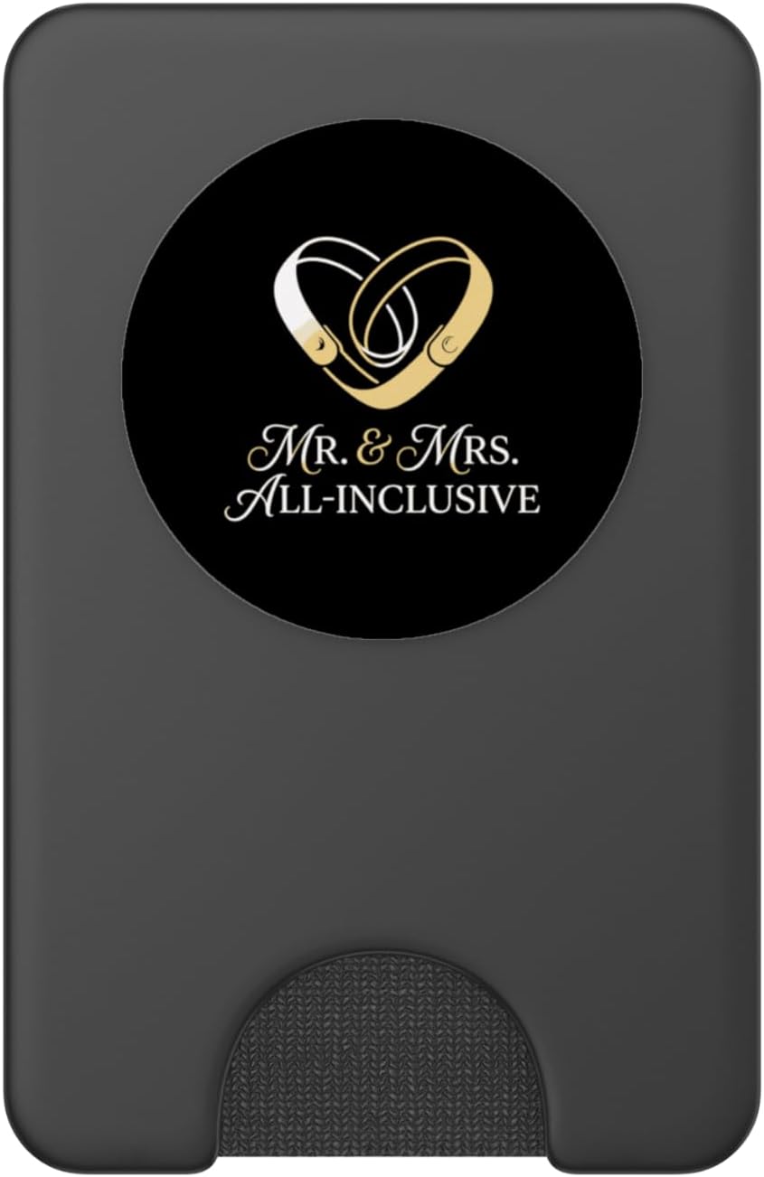 Mr and Mrs All Inclusive Honeymoon Resort Travel Couple PopSockets PopWallet for MagSafe