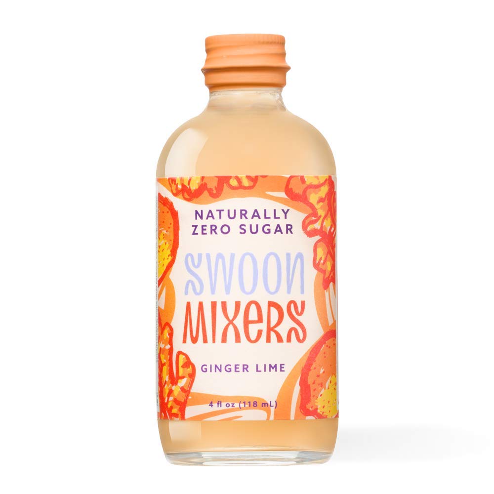 Zero Calorie Ginger Lime Cocktail Mixer by Be Mixed | Low Carb, Keto Friendly, Sugar Free and Gluten Free Drink Mix | 4 oz Glass Bottles, 12 Count