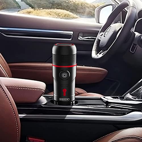 Hibrew Portable 3-In-1 Multi-Function Electric Espresso Maker For Vehicle, Travel Compatible With Nes* Original Pod, Dg* Pod, Ground Coffee (Premium Model) #TOP6